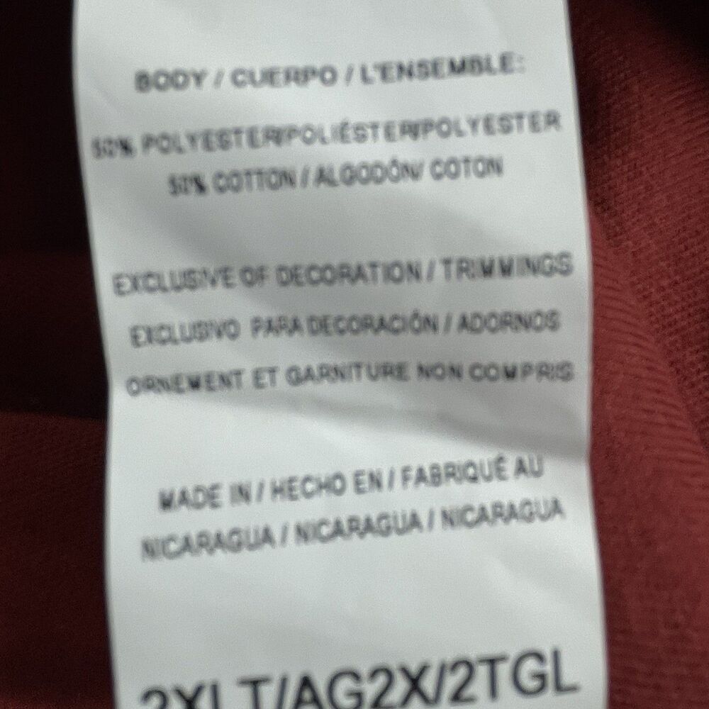 Dickies Cooling Temp IQ Shirt Mens 2XLT Red Pocket Tall Work Wear Performance - Picture 12 of 12